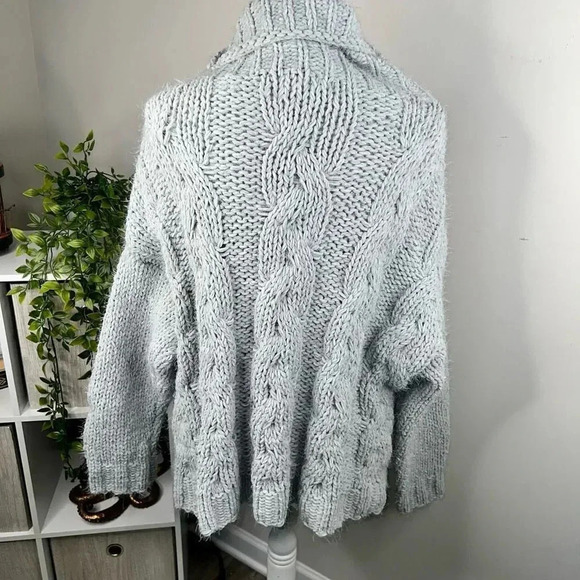 Dance & Marvel Chunky Cable Knit Chenille Turtleneck Sweater Size M/L - Picture 6 of 16